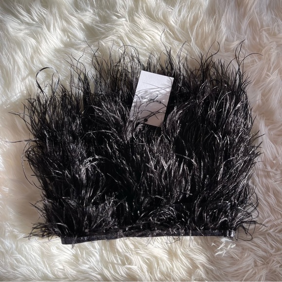 Brand New- En Saison Millie Feather Top in Black 🖤✨ - Picture 5 of 16